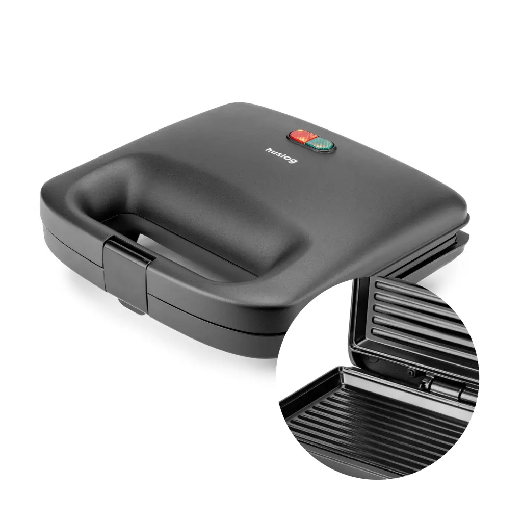 HUSLOG Opiekacz do kanapek grill 1000W QuickBite czarny