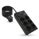HUSLOG Flat extension cable PowerStrip6 black