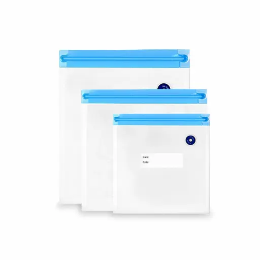 [OWN000075] HUSLOG Set of bags for vacuum pump 15 pieces blue