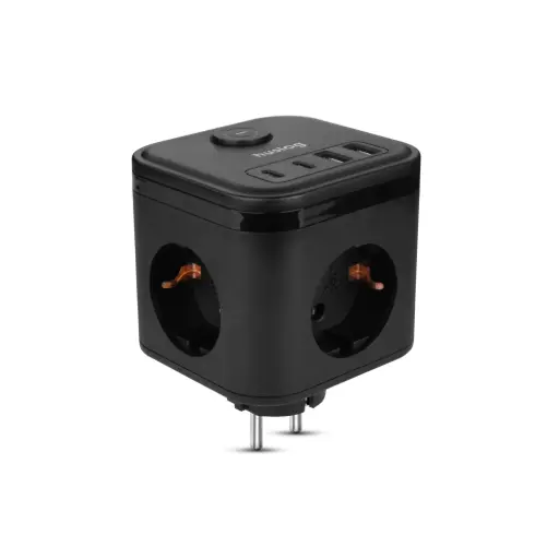 [OWN000126] HUSLOG Przedłużacz kostka PowerCube czarny