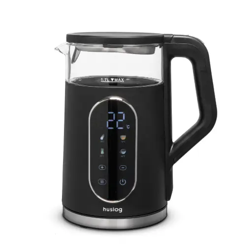 [OWN000148] HUSLOG Glass electric kettle 1,7L CrystalTouch black