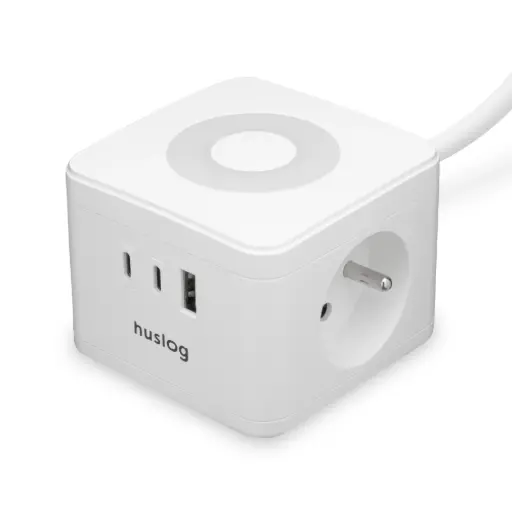 [OWN000188] HUSLOG Cube extension cable with LED PowerLume white